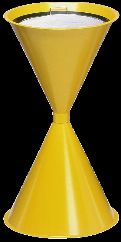 Standascher ROYAL aus Stahl, zum freien Aufstellen, ohne Schutzdach, in RAL 1023 verkehrsgelb