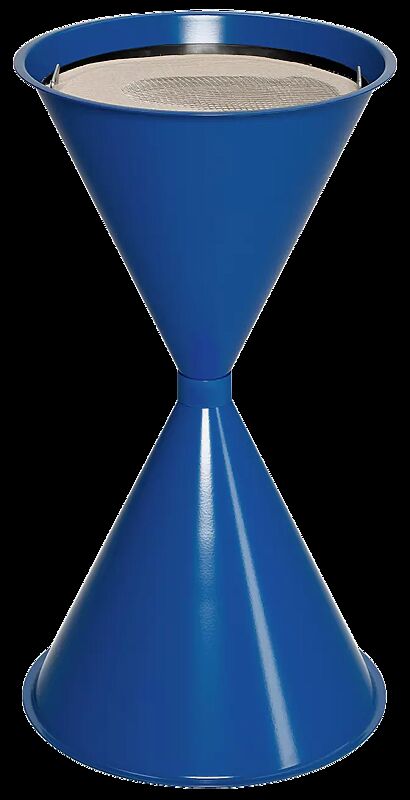 Standascher ROYAL aus Stahl, zum freien Aufstellen, ohne Schutzdach, in RAL 5010 enzianblau