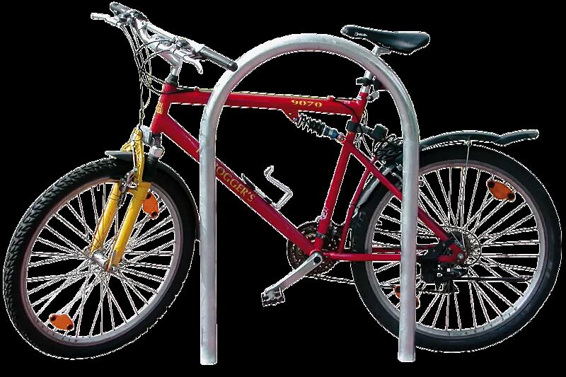 Anlehnbügel LIVORNO ohne Quersteg, zum Einbetonieren, feuerverzinkt