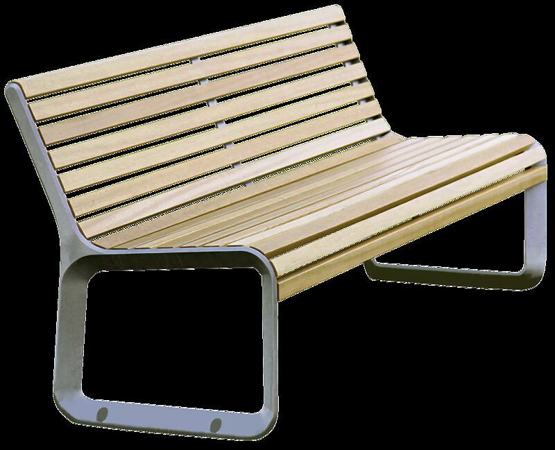 Sitzbank PORTIQOA mit Rückenlehne, mit Robinienholzbelattung