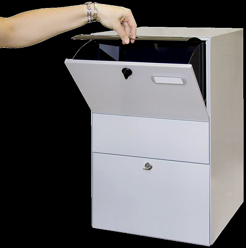 Einwurföffnung mit Knebelverschluss und Klappe