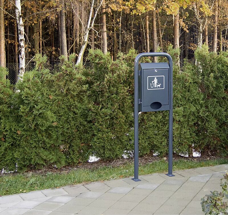 Hundekotbeutelspender COLLIE, zum Aufdübeln, in RAL 7016 anthrazitgrau