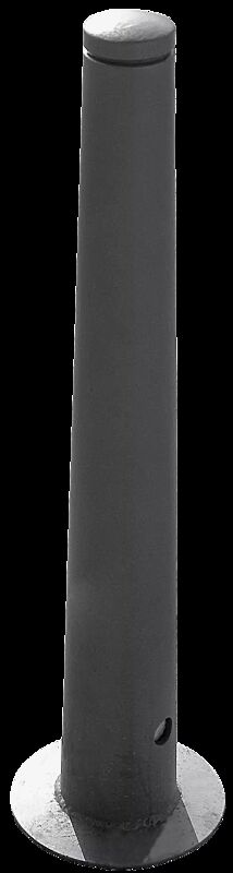 Poller ISAC ohne Stadtwappen, zum Einbetonieren, in RAL 9007 graualuminium