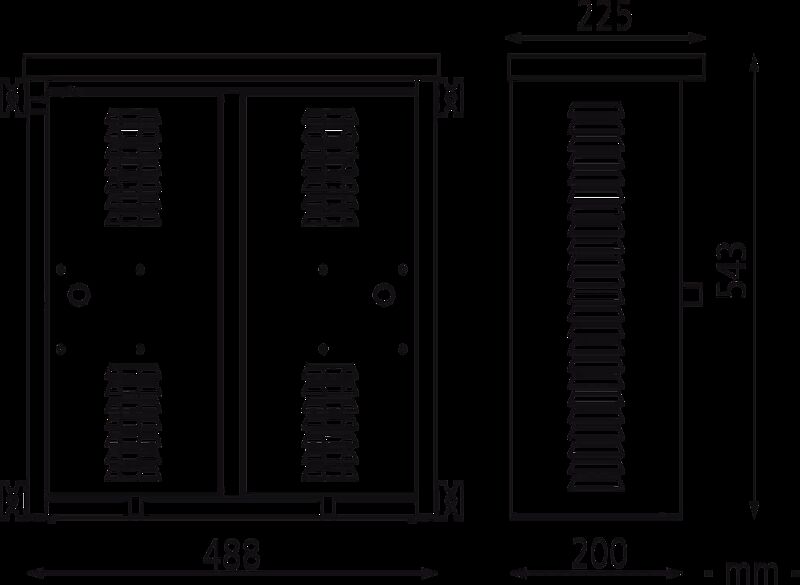 Ladegerätebox, 2 Schließfächer