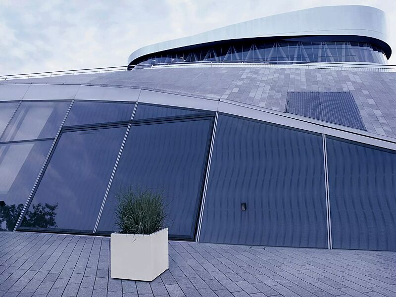 Pflanzbehälter MALOUT, 77 Liter, in RAL 9010 reinweiß