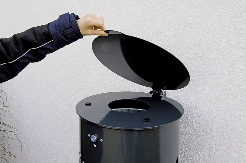 Abfallbehälter KÖLN II, in RAL 7016 anthrazitgrau