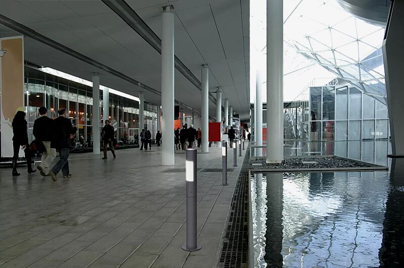 Pollerleuchte SAGUNT mit einseitigem Lichtaustritt, Höhe 900 mm