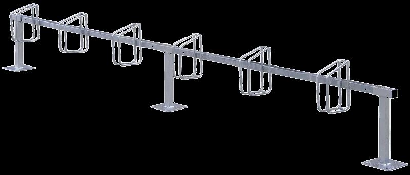 Reihenfahrradständer TRENTON, zum Aufdübeln, 6 Stellplätze