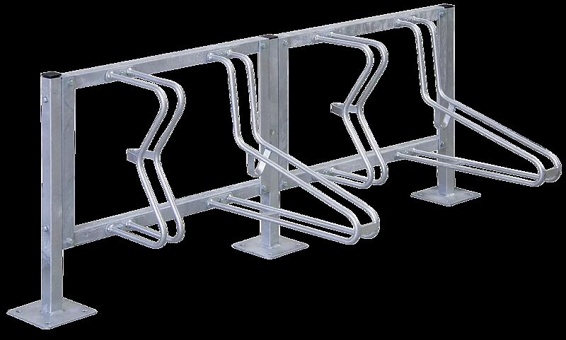 Fahrradständer SALVADOR, zum Aufdübeln, 4 Stellplätze