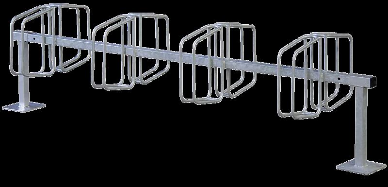 Reihenfahrradständer TRENTON, doppelseitig, zum Aufdübeln, 8 Stellplätze