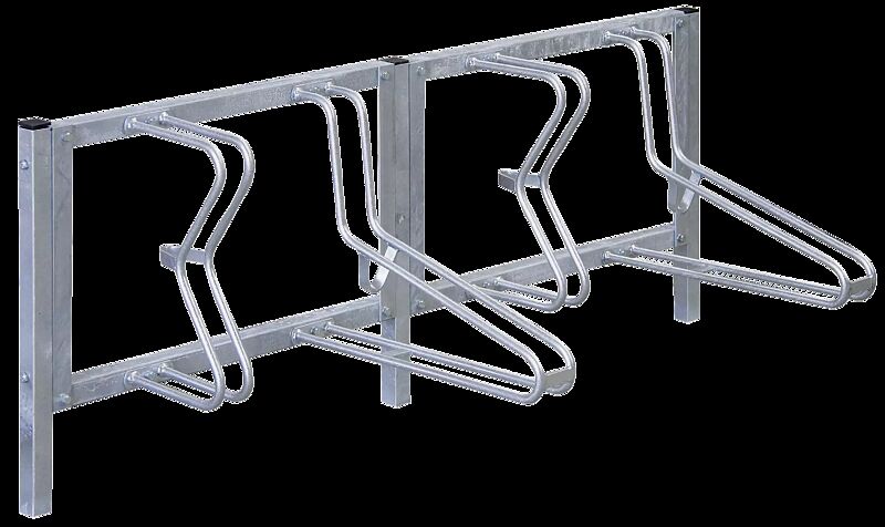 Fahrradständer SALVADOR, zum Aufdübeln, 4 Stellplätze