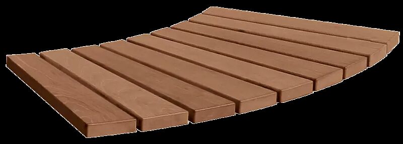 Einzelelement VERA SOLO gebogen 45°, mit Jatobaholzbelattung