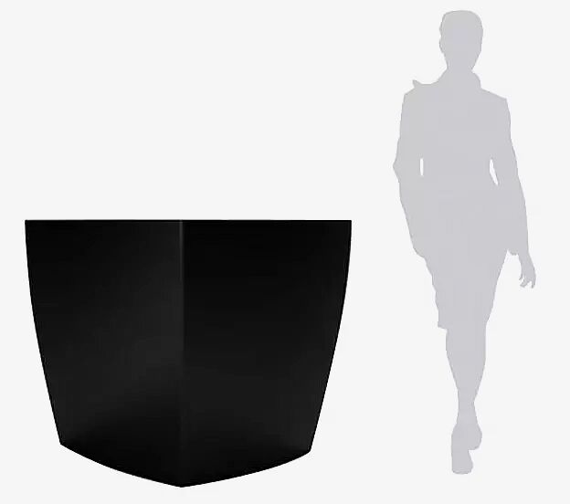 Pflanzbehälter DELHI in schwarz ähnlich RAL 9004