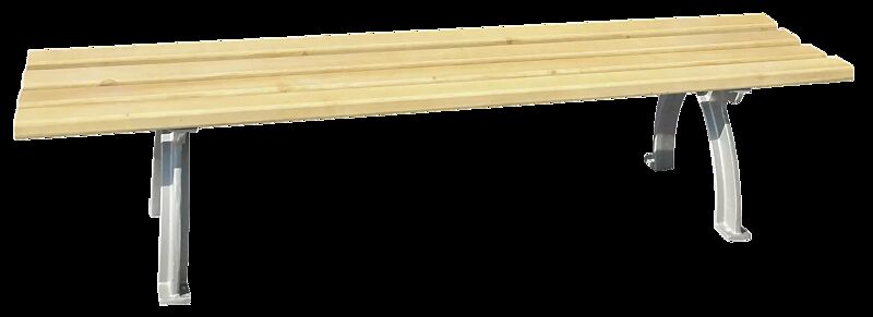 Sitzbank ALBAS ohne Rückenlehne, mit Holzbelattung