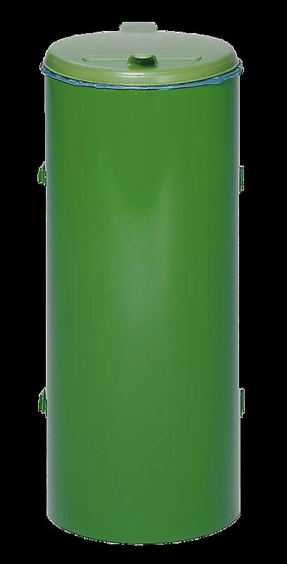 Abfallbehälter BURNLEY, in RAL 6001 smaragdgrün