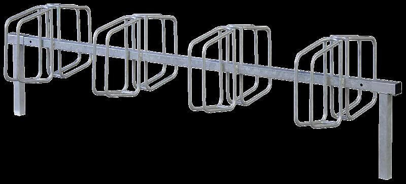 Reihenfahrradständer TRENTON, doppelseitig, zum Einbetonieren, 8 Stellplätze