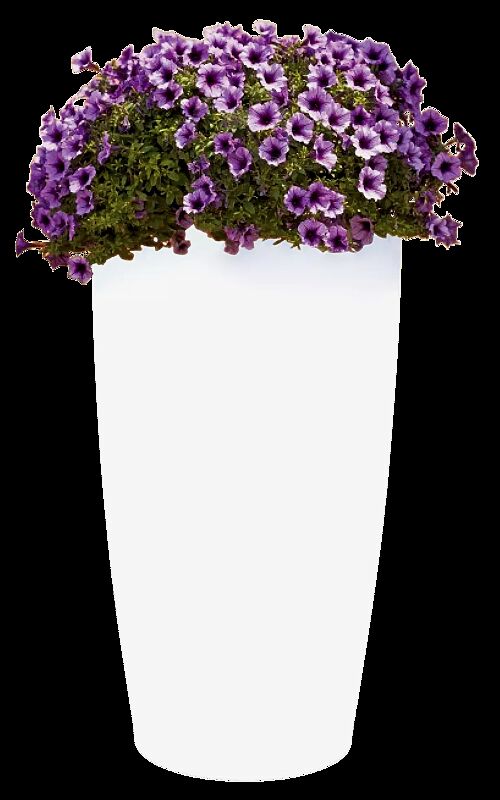 Pflanzbehälter UNA-LIGHT, transluzent beleuchtet