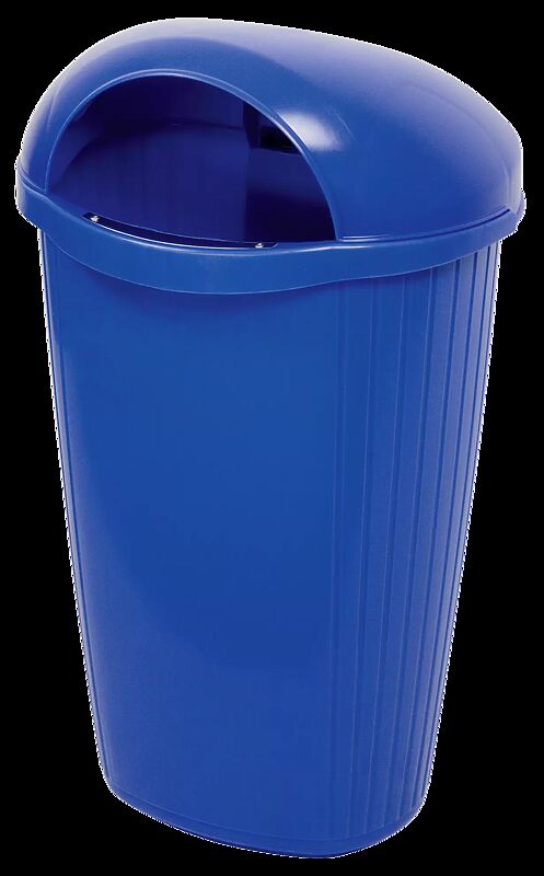 Abfallbehälter BRADFORD, in signalblau ähnlich RAL 5005