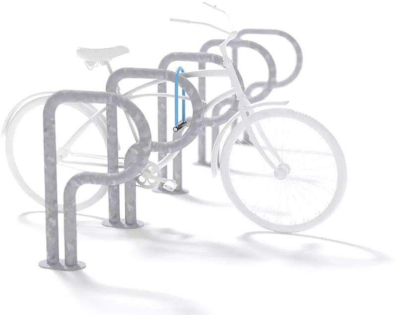 Anlehnbügel BIKEPARK, zum Aufdübeln