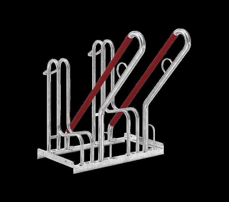 Fahrradständer OAKLAND einseitig, 2 Stellplätze, 2 Anlehnbügel, Radabstand 350 mm