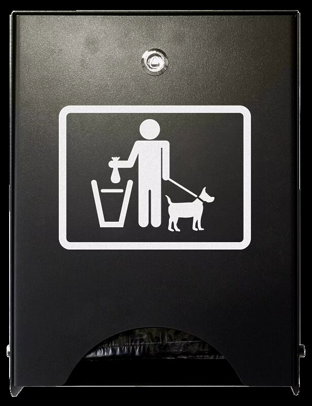 Hundekotbeutelspender TERRIER in RAL 7016 anthrazitgrau, zur Wandbefestigung