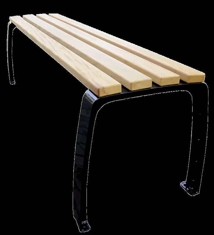 Seniorenbank CASERTA ohne Rückenlehne, mit Hartholzbelattung, unbehandelt