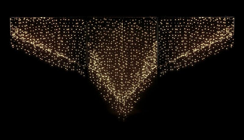 Lichtvorhang SCHNEEGESTÖBER 2, zur Straßenüberspannung