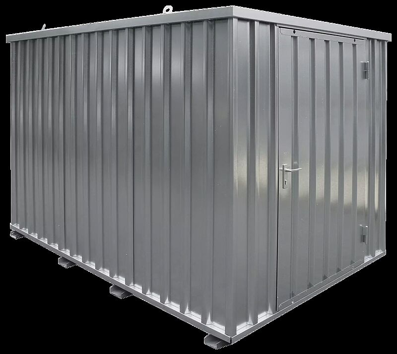 Materialcontainer BOSVILLE, Modell 3, feuerverzinkt, inkl. Boden, Einflügeltür an Stirnseite