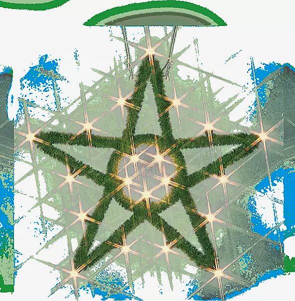 Stern SHINY, 5 Strahlen, zur Straßenüberspannung