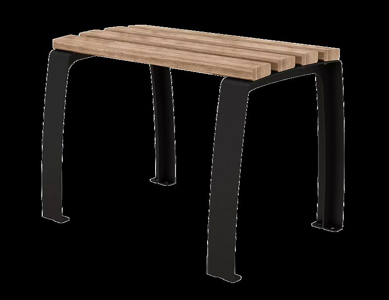 Seniorensitz CASERTA ohne Rückenlehne, mit Hartholzbelattung, unbehandelt