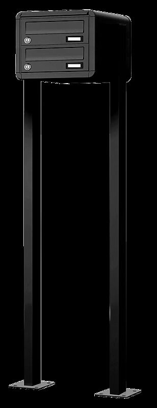 Freistehende Briefkastenanlage METZ zum Aufdübeln, 2-teilig, in RAL 7016 anthrazitgrau