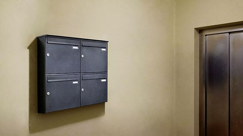 Aufputzanlage COLOMBES, 4-teilig, in RAL 7016 anthrazitgrau