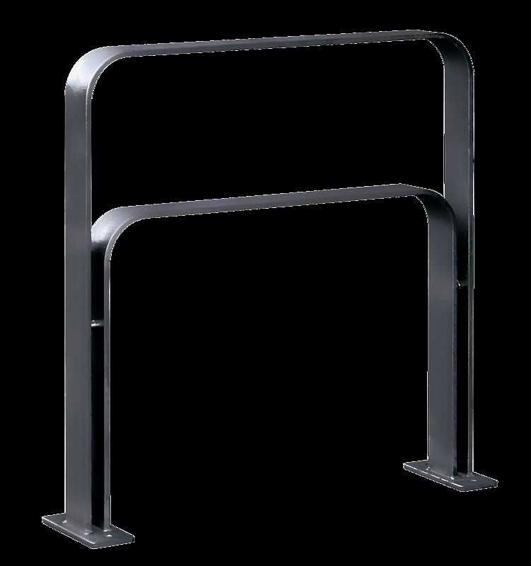 Anlehnbügel TAMPA mit Innenbügel mittig, zum Aufdübeln, Breite 850 mm, in RAL 7016 antrazitgrau