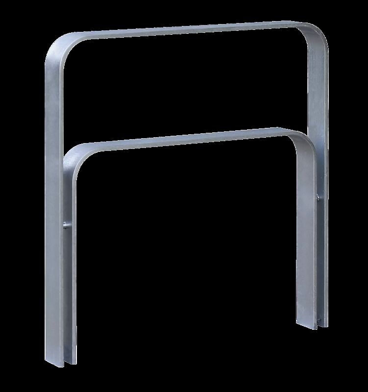 Anlehnbügel TAMPA mit Innenbügel mittig, zum Einbetonieren, Breite 850 mm, feuerverzinkt