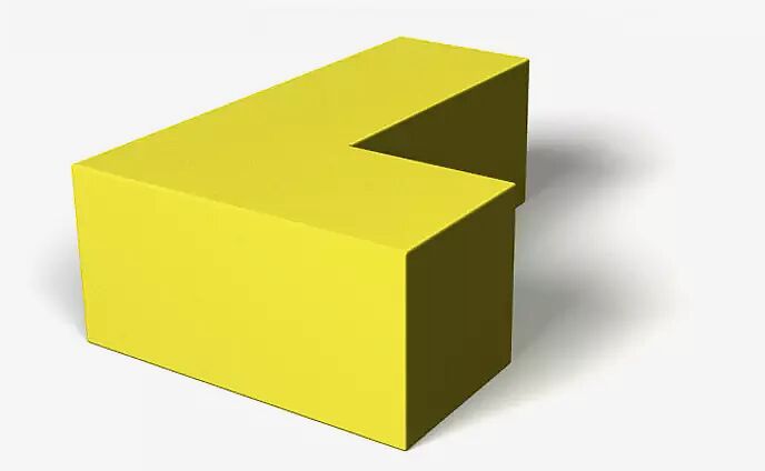 Sitzelement CUBUS L in RAL 1023 verkehrsgelb