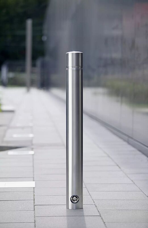 Poller JEREZ (3p-Technologie) mit Rille, Verriegelung mittels Dreikantschraube, in DB 703 eisenglimmer