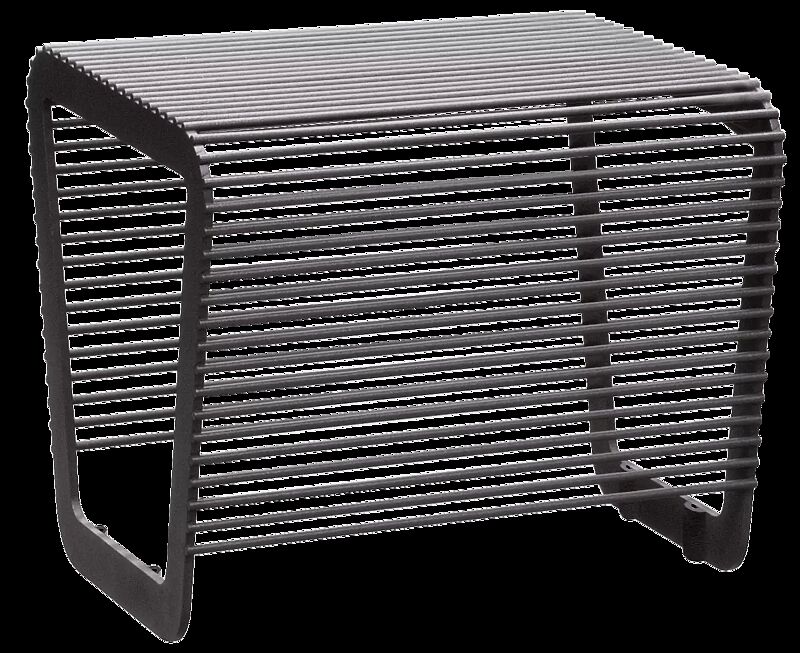 Sitz LIMPIDO ohne Rückenlehne, in RAL 9005 tiefschwarz