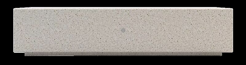 Sitzbank DOUBLE KUBB aus Beton, Sitzfläche geschliffen, in Granitoptik weiß