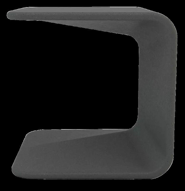 Sitzbank SPRING aus UTC®-Beton, in dunkelgrau