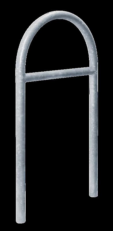 Anlehnbügel LIVORNO mit Quersteg, zum Einbetonieren, feuerverzinkt
