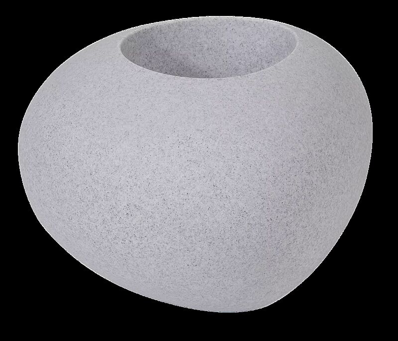 Pflanzbehälter MALUR, Höhe 490 mm, in granit hell