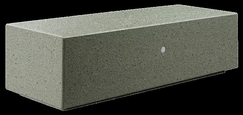 Sitzbank DEMETRA ohne Rückenlehne, aus rekonstituiertem Marmor, Sitzfläche geschliffen, in grün alpi