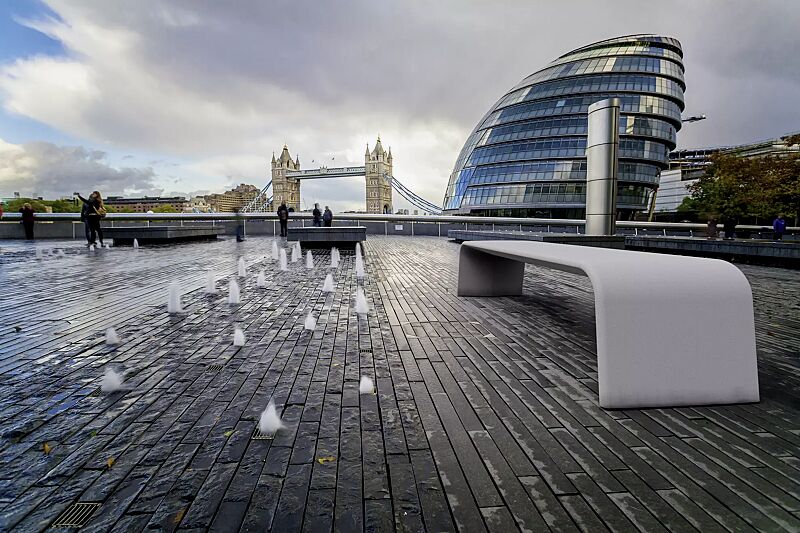 Sitzbank ALBA aus UTC®-Beton, in weiß