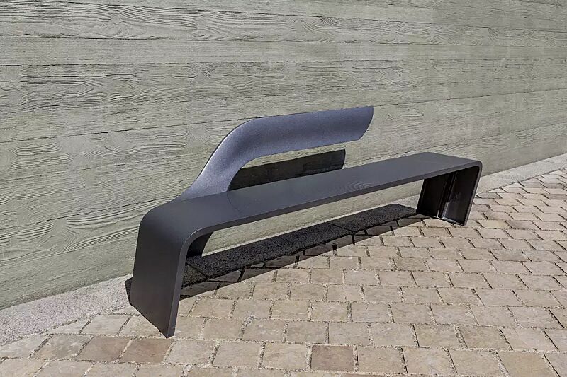 Sitzbank WAVE in RAL 7024 graphitgrau