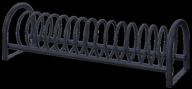 Fahrradständer BALLINA pulverbeschichtet in RAL 7021 schwarzgrau