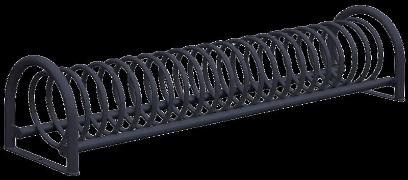 Fahrradständer BALLINA pulverbeschichtet in RAL 7021 schwarzgrau