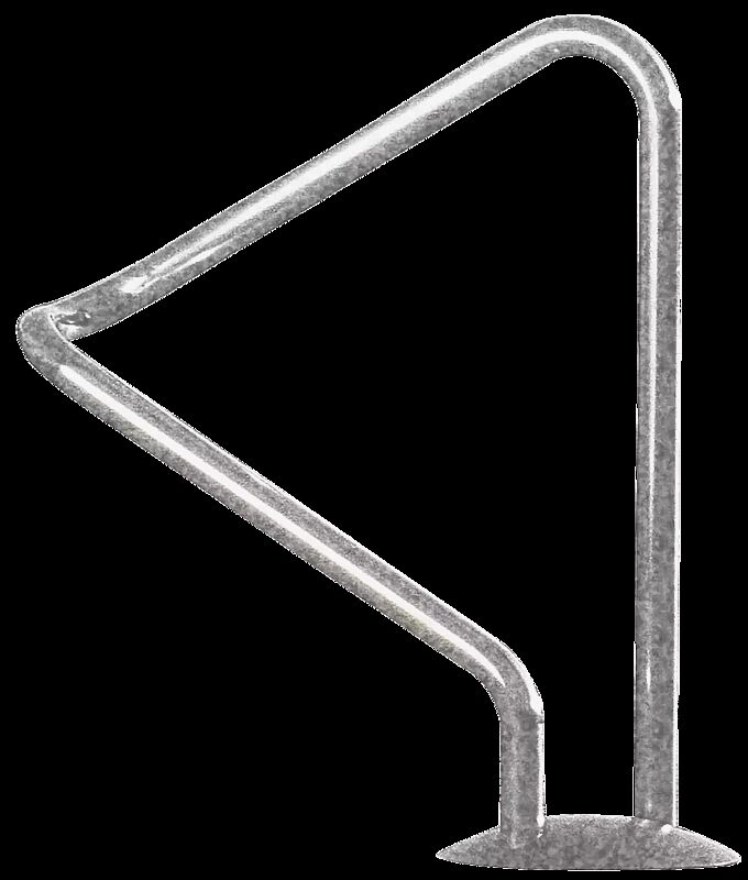 Anlehnbügel AUSTIN, kurzer Bügel, feuerverzinkt