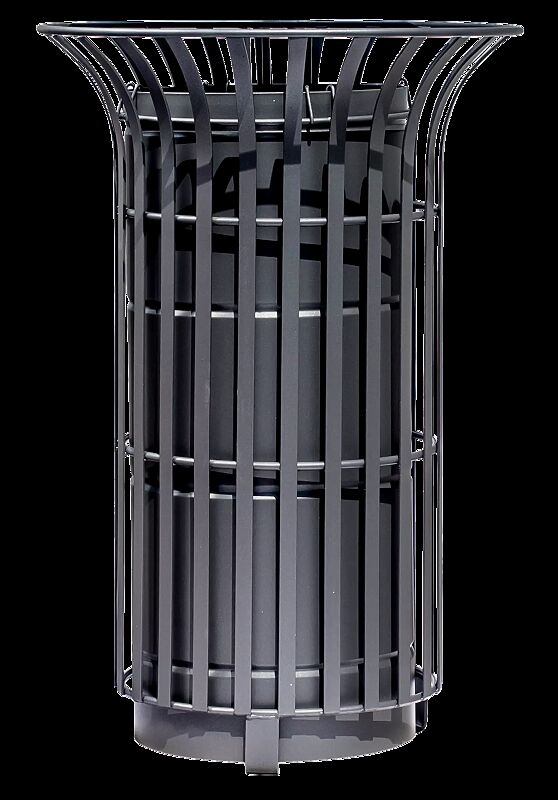 Abfallbehälter COROLLA zum Aufdübeln, in RAL 7016 anthrazitgrau