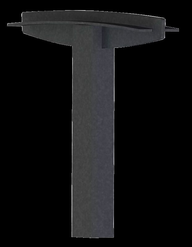 mittiger Fuß für Einzelelemente VERA SOLO, in RAL 7016 anthrazitgrau