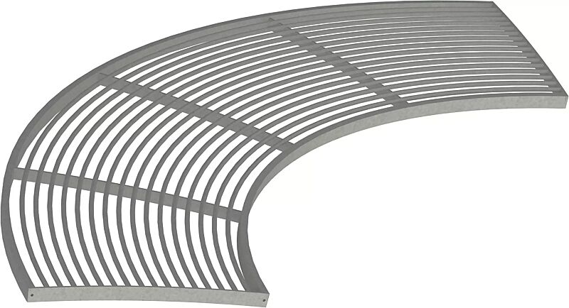 Einzelelement VERA SOLO gebogen 90°, in RAL 9007 graualuminium